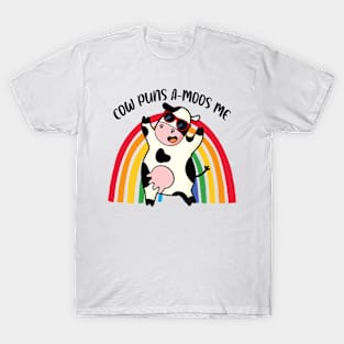 Cow Puns Amoos Me Funny Cow Farmer Lover T-Shirt